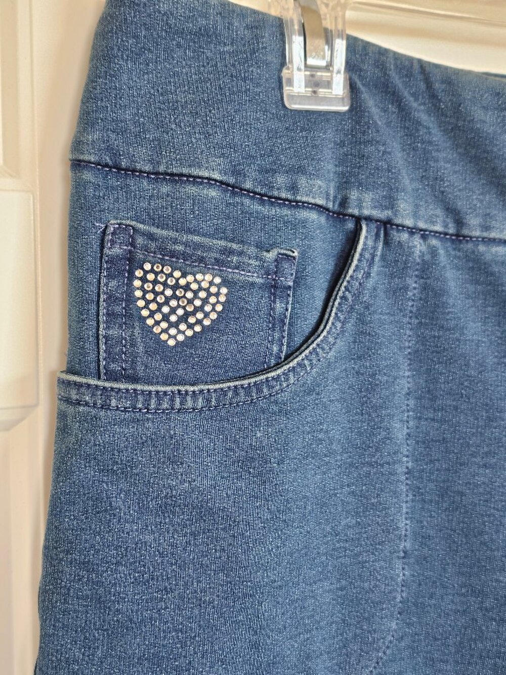 NWT DreamJeannes Wide Leg Pull-On Pants M Blue A704689 Quacker Factory